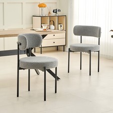 Dining Chairs Set Soft Teddy