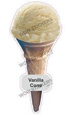 Ice cream van sticker Vanilla Scoop Cone trailer shop decals