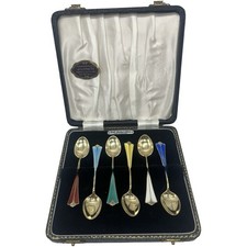 A Cased Set Of Six Silver Gilt