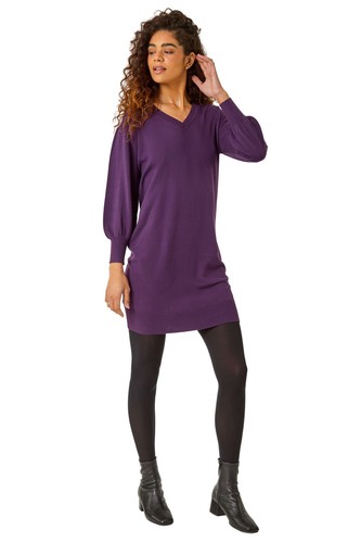 Knitted jumper dress - knitted,