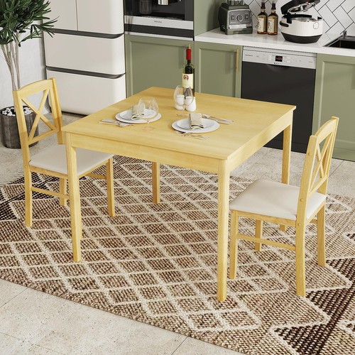 Piece wooden square dining - 3-piece,