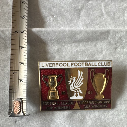 Liverpool 1981 enamel pin - f.c.,