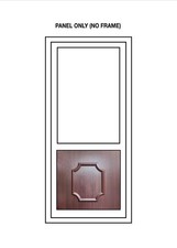 UPVC Half Door Panel, Rosewood, 795mm Wide By 975mm Height 28mm Thick (P249)