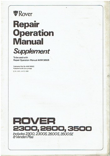 Rover sd1 2300 2300s 2600s - sd1,