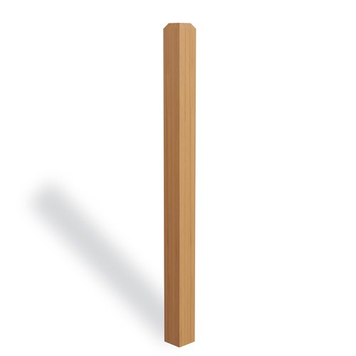 Solid wood newel post with - solid,
