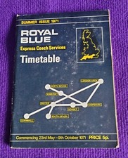 ROYAL BLUE EXPRESS WESTERN NATIONAL OMNIBUS EXETER COACH BUS TIMETABLE MAP 1971