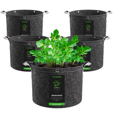 VIVOSUN 5 Pack 3/5/7/10/15 Gal Grow Bags Potato Vegetable Garden Plant Bag
