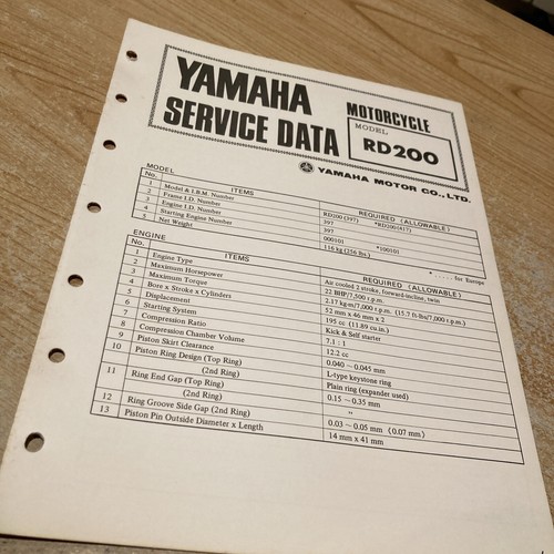 Yamaha rd200 type 397 - yamaha,