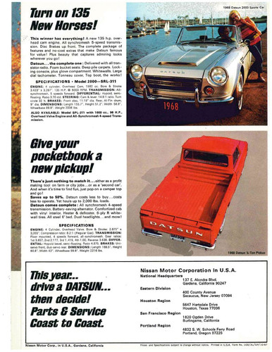 1968 datsun 2000 311 - datsun,
