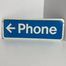 Vintage Public Telephone Sign