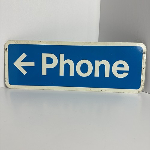 Vintage public telephone sign - public,