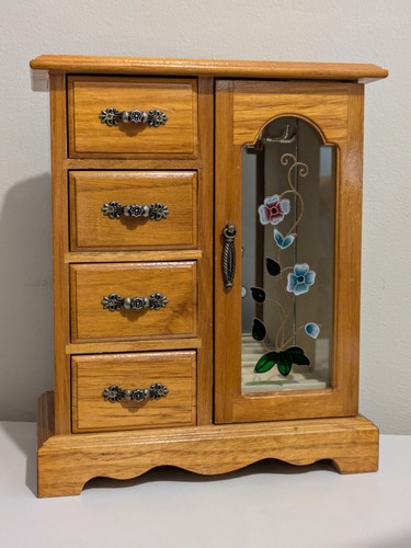 Vintage oak wooden - oak, floral
