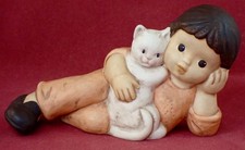 NINA MARCO GOEBEL FIGURE BOY WITH CAT LIMPKE GOOD CONDITION FIGURINE