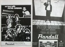 2 x PETER GABRIEL - RANDALL Amps/PA 1979 Vintage ADVERTS Posters - Genesis