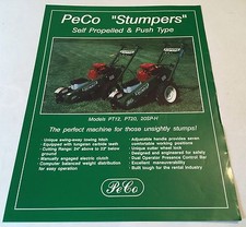 PeCo Stump Grinders With Kohler Engine Original 1993 Vintage Brochure