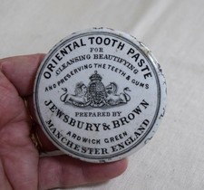 Antique Pot Lid  JEWSBURY & BROWN  tooth paste lid, MANCHESTER, ENGLAND