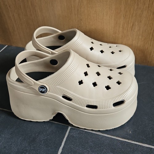 Conno6 platform clogs beige - conno6,
