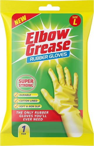 Rubber gloves cotton lined - rubber,