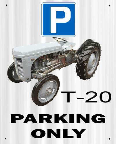 Grey fergi tractort20 - grey, parking