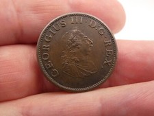 Antique 1805 George III Irish / Ireland Copper Half Penny 1/2 Coin - Nice Detail