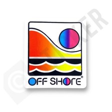 80s off shore white sticker - 80s,