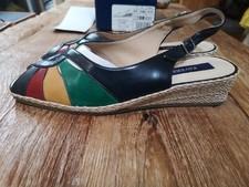 NEW PAVERS wedge sandals navy