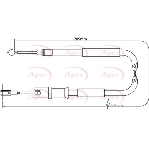 Apec handbrake cable left - apec,