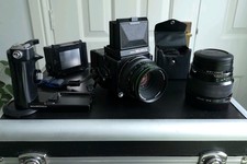 Bronica ETRS Medium Format 6x4.5 Camera, 75mm & 150mm lenses, Speed Grip & Case
