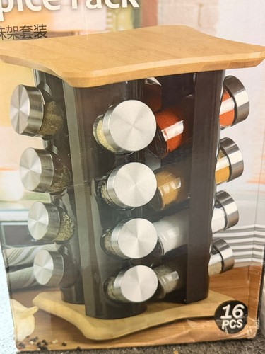 Rotating spice rack with - rack,