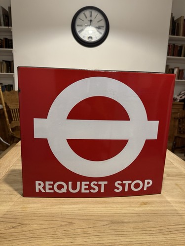 Rare london bus stop enamel - rare,