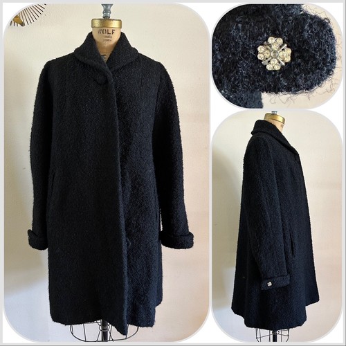 1940s boucle wool swing coat - 1940s,