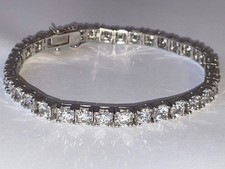 Stunning 925 Silver & Cubic Zirconia Tennis Bracelet (C459)