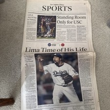 LA Times: Sports Section: October 10,2004, Lima Time Of His Life