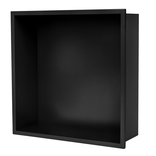 Black shower niche bathroom - black, niche,