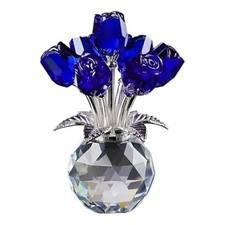 Crystal Rose Ornament - 3D Red