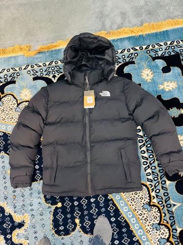 Black puffer jacket - black,