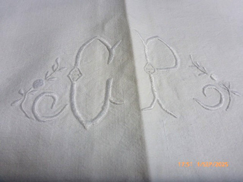 French metis linen bed top - french,