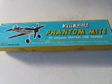 VINTAGE RARE KEIL KRAFT PHANTOM MITE BALSA C/L 16"w/s MODEL AEROPLANE KIT  BOXED