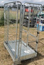 Heavy Duty Large Double Roll Cage Warehouse Trolley Shop Supermarket 
