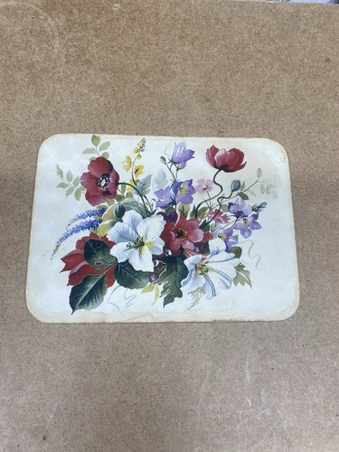 Vintage floral placemat - vintage, coffee