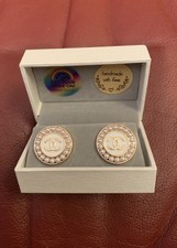 Vintage CHANEL Button Earrings