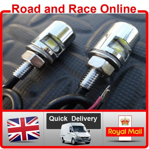 Led chrome number plate bolt - led,