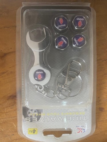 Saab chrome key ring - saab, tyre