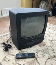 Daewoo 14 CRT Television VHS Video Player with Remote Control Retro Gaming