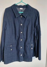 Ladies Denim Jacket. Size 24. Damart. 6 Gilt Buttons. 2 Pockets