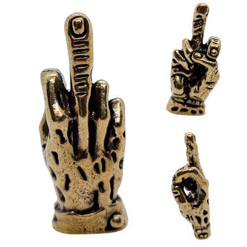 Middle finger brass copper - middle,