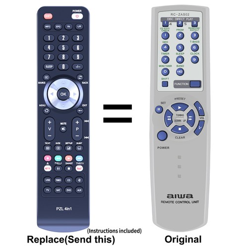 New zas02 replace remote - rc-zas02,