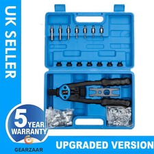 300PCS Rivet Nut Kit Riveter Gun Heavy Duty Riveting Rivets Nutsert Tool Rivnut