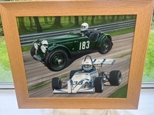 LOTUS RACING CAR  Oil Painting by Andrew Kitson   motor sports memorabilia lotus