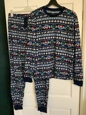 DISNEY STITCH MENS CHRISTMAS PYJAMAS SIZE LARGE MATCHING FAMILY XMAS PJS